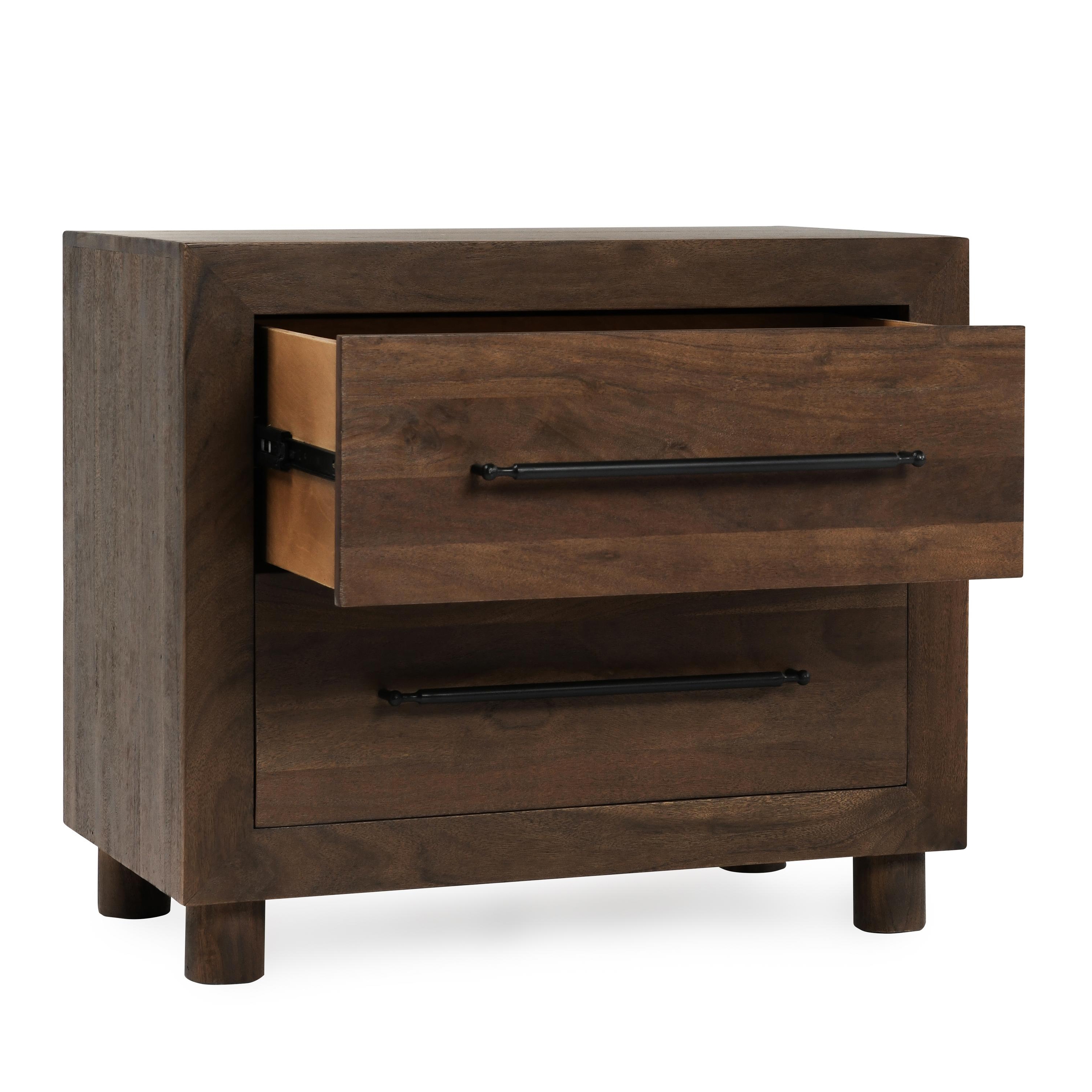 Jaxon Wood 2Dwr Nightstand Cocoa Brown - Image 3