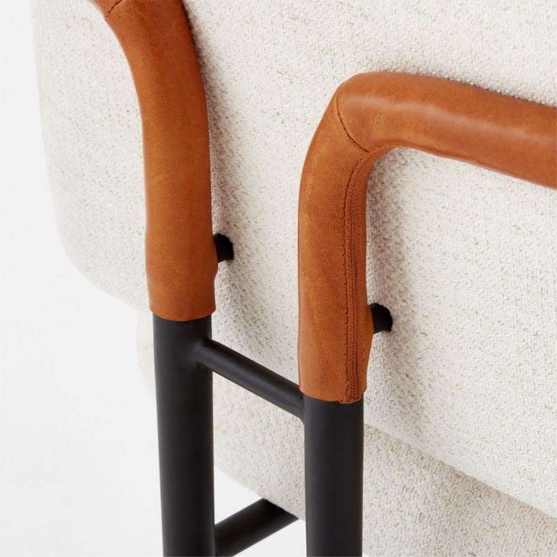 Avont White Performance Fabric Dining Armchair - Image 5