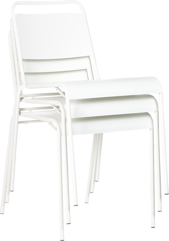 Lucinda White Stacking Chair - Image 3