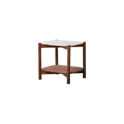 Merseles Marble Top End Table with Storage - Image 0