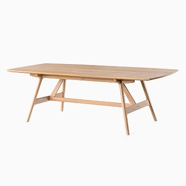 Curved Edge Oak Dining Table - Image 1