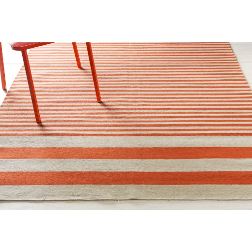 Oxford Orange Indoor 3'3" x 5'3" Handmade Rug - Image 0