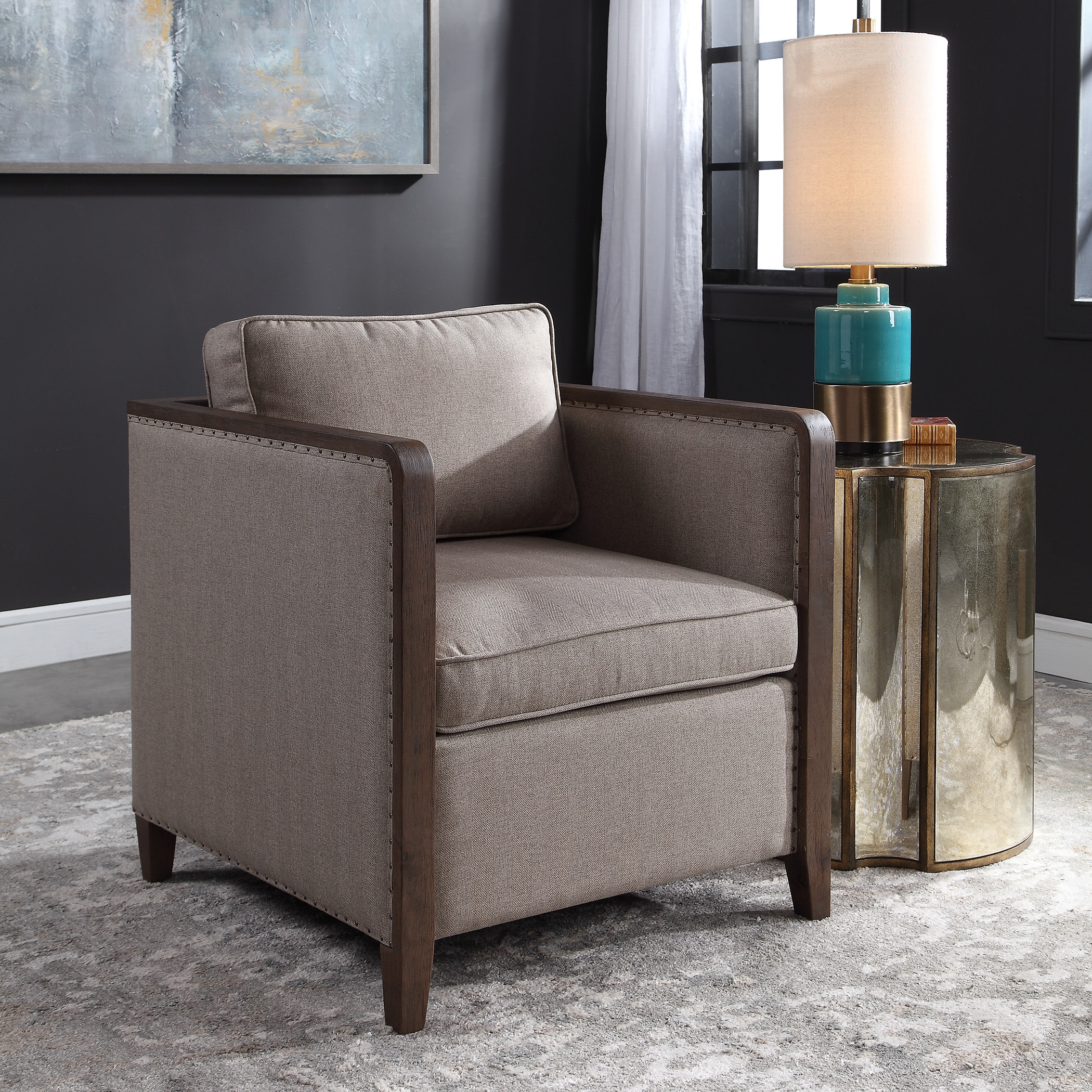 Ennis Contemporary Accent Chair - Image 1