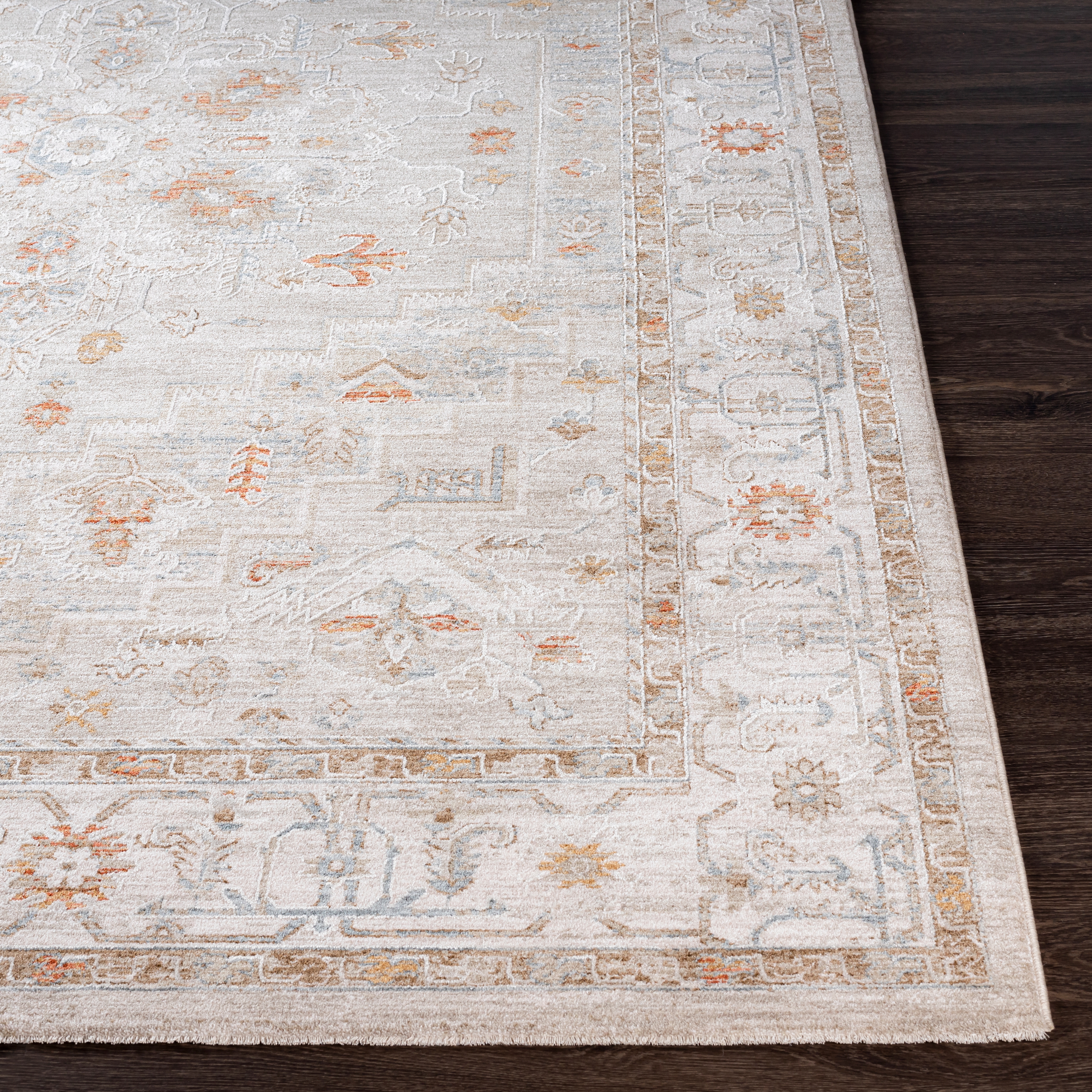 Avant Garde Beige Indoor 6'7" x 9'6" Machine Woven Rug - Image 1