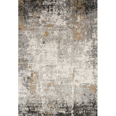 Lauretta Abstract Gray/Gold Area Rug - Image 0