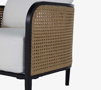 Berengar Lounge Chair Cushion, Sunbrella(R) - Outdoor Linen; Navy - Image 1