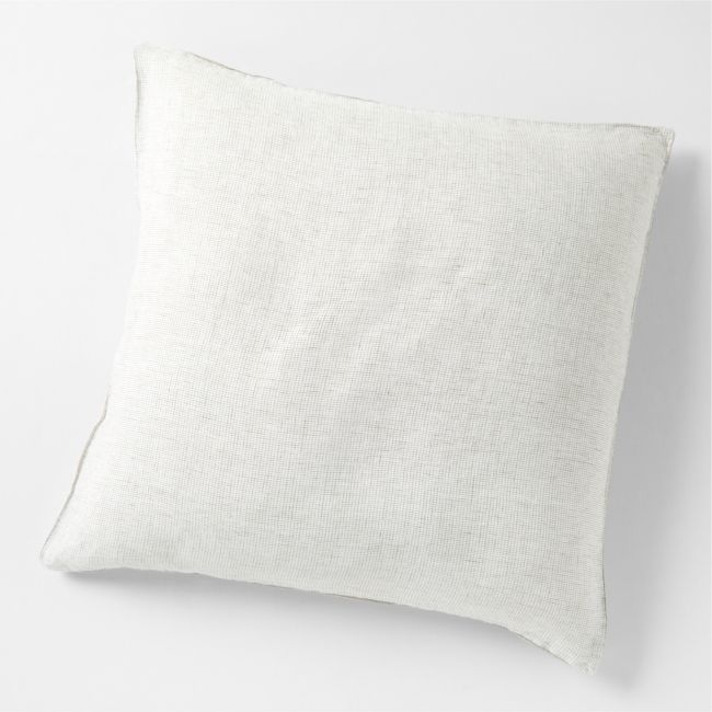 New Natural Hemp Garden Green Grid Euro Bed Pillow Sham - Image 0