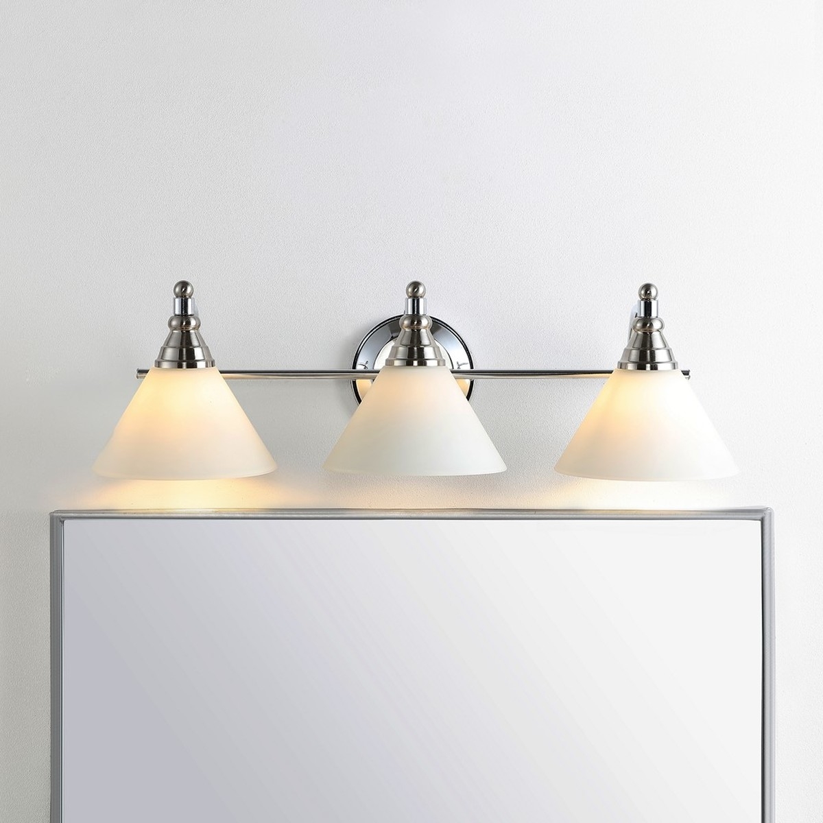 Panya Wall Sconce - Nickel / White - Safavieh - Image 2