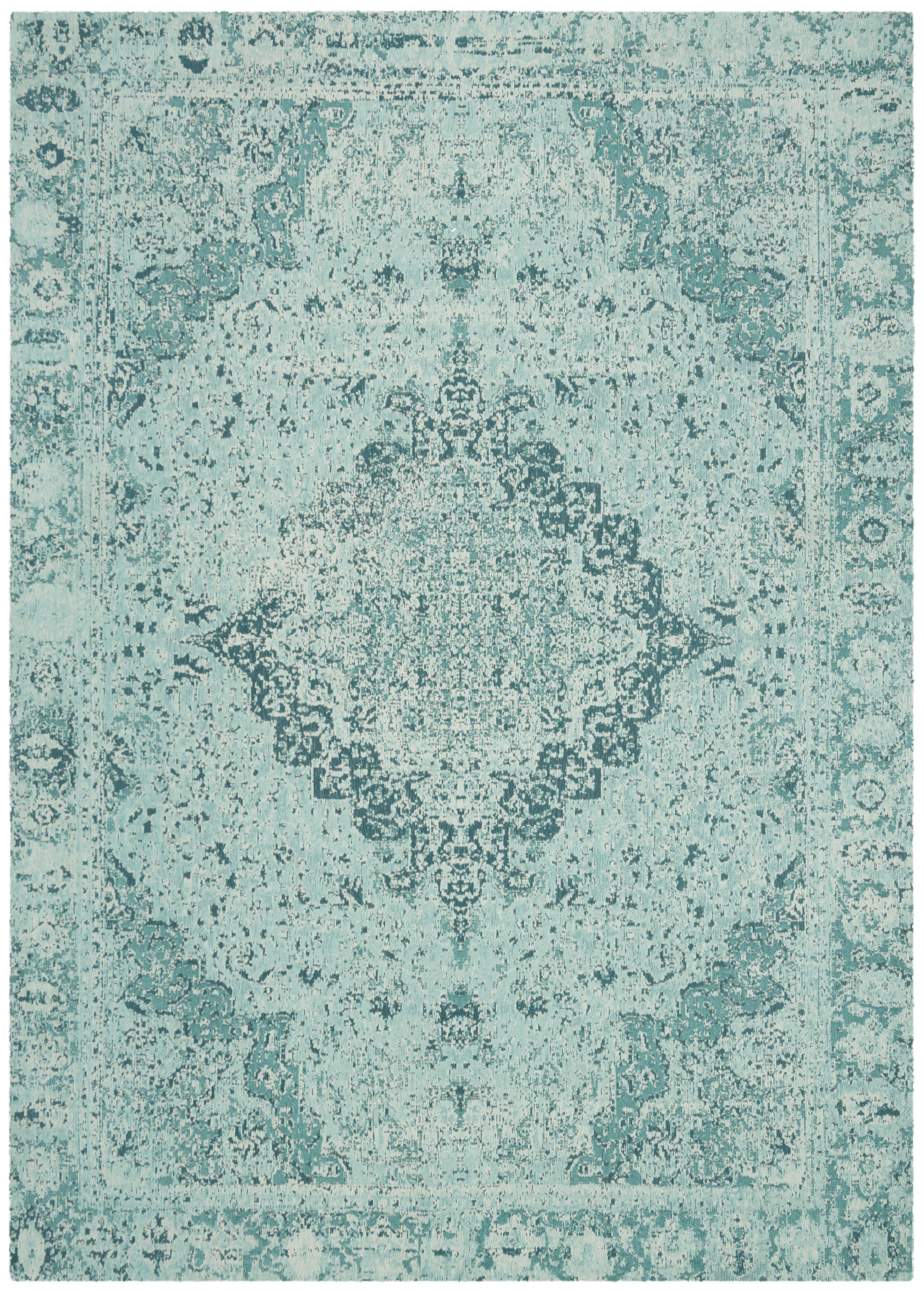 Arlo Home Woven Area Rug, CLV110K, Teal,  6' X 9' - Image 1
