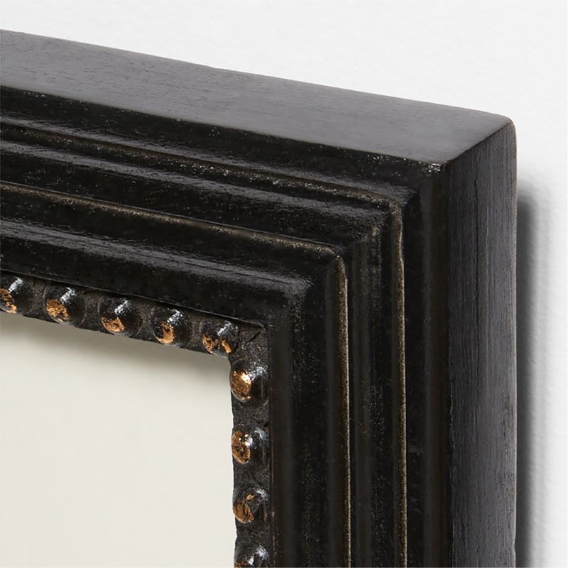 Belgium Black with Gold Bead Wood 5x5 Wall Picture Frame - Image 1