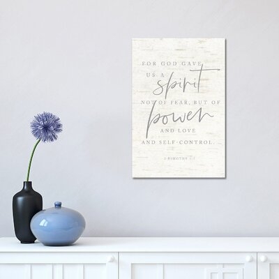 For God Gave Us A Spirit by Lux + Me Designs - Wrapped Canvas Textual Art - Image 0