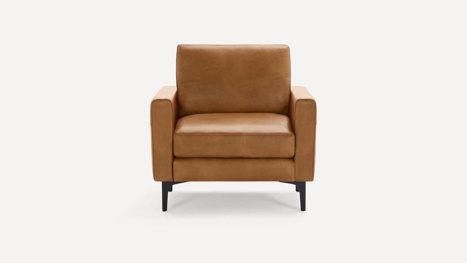The Block Nomad Leather Armchair in Camel - Image 0