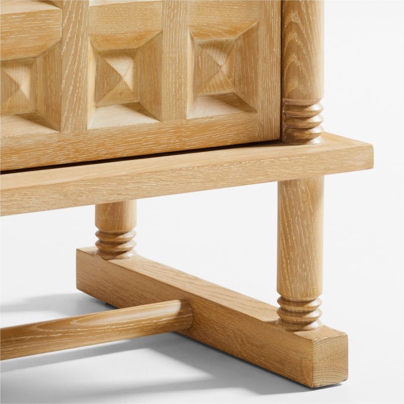 Honore Natural Oak Wood Tall Storage Cabinet by Athena Calderone - Image 7