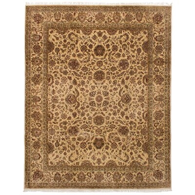 One-of-a-Kind Haelf Hand-Knotted 2010s Jamshidpour Tan/Brown 8' x 10' Wool Area Rug - Image 0