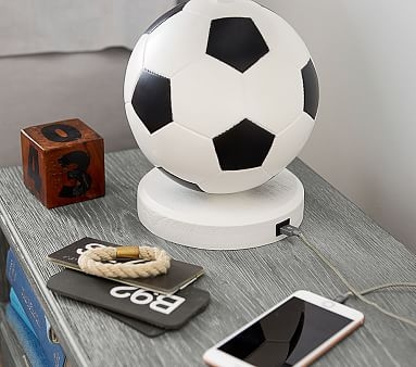 Soccer Table Lamp w/ USB - Image 2