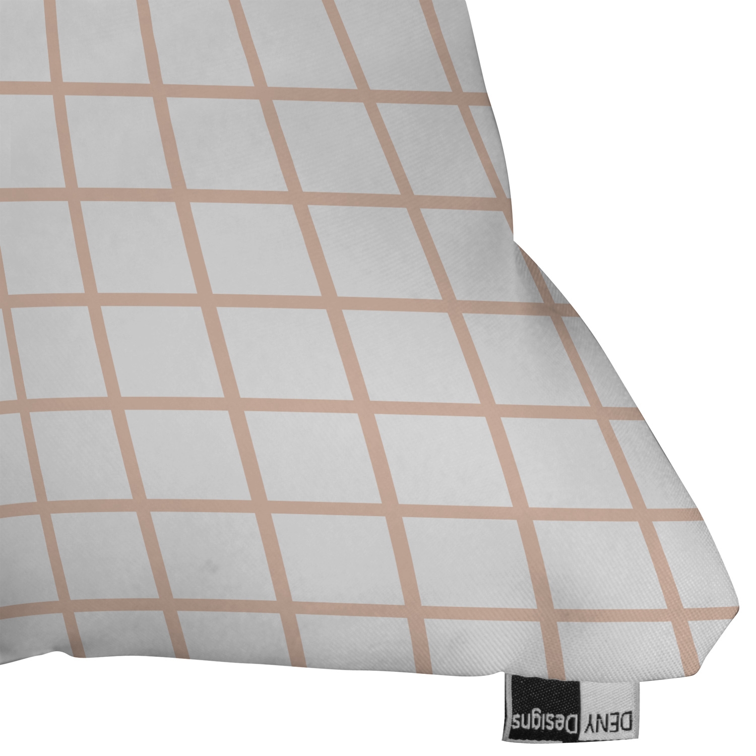 Blush Grid by Little Arrow Design Co - Indoor Throw Pillow 16" x 16" Cover only - Image 2