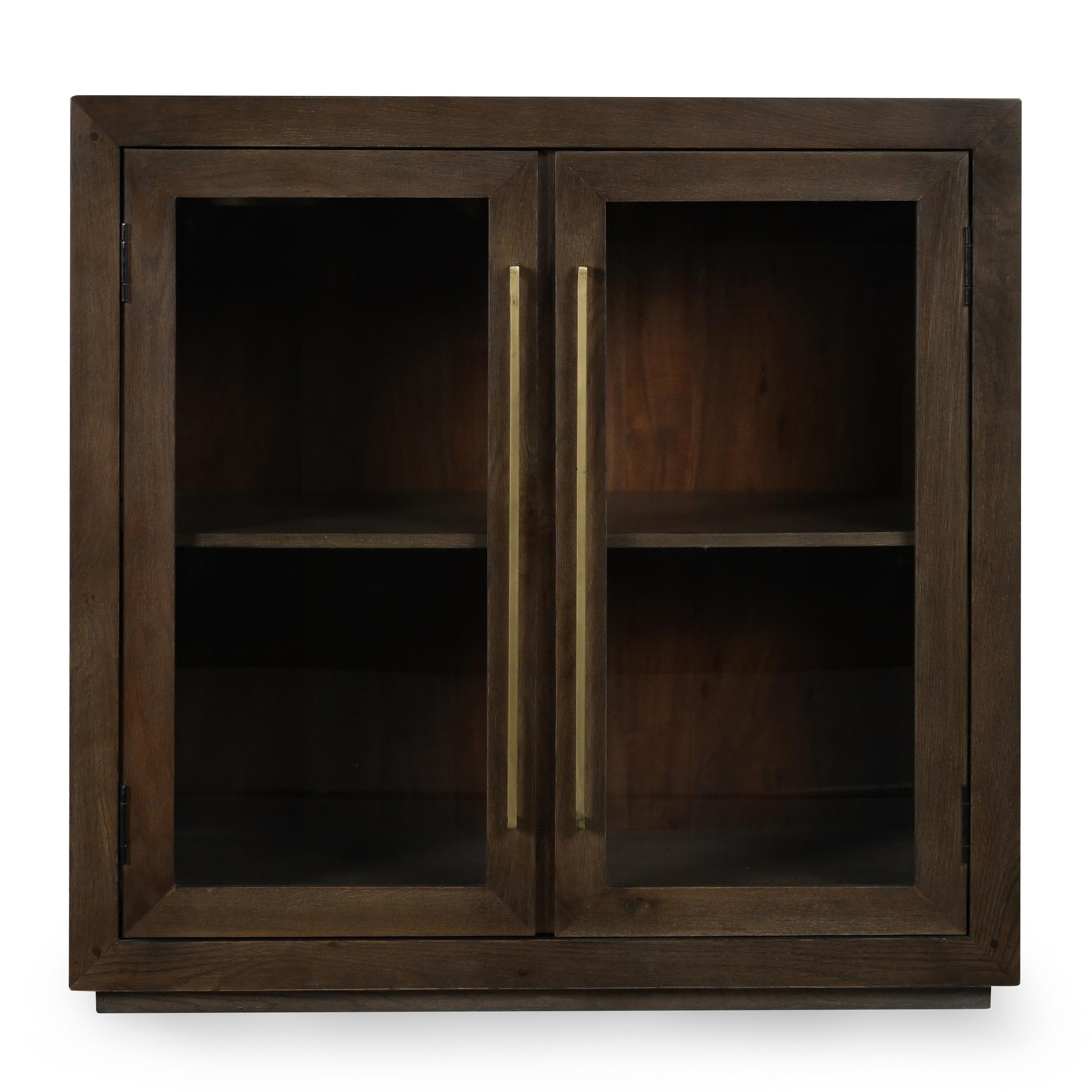 Bradley Oak Wood 2Dr Cabinet Cocoa Brown - Image 1