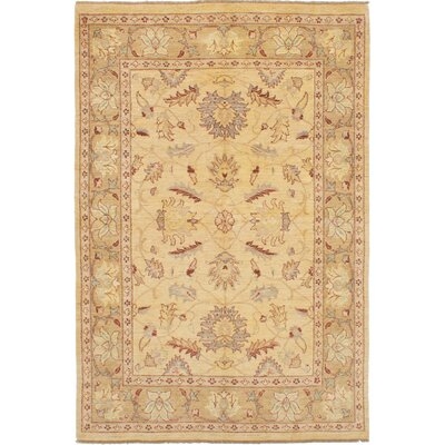 One-of-a-Kind Kali Hand-Knotted Ivory 6' x 8'10" Wool Area Rug - Image 0