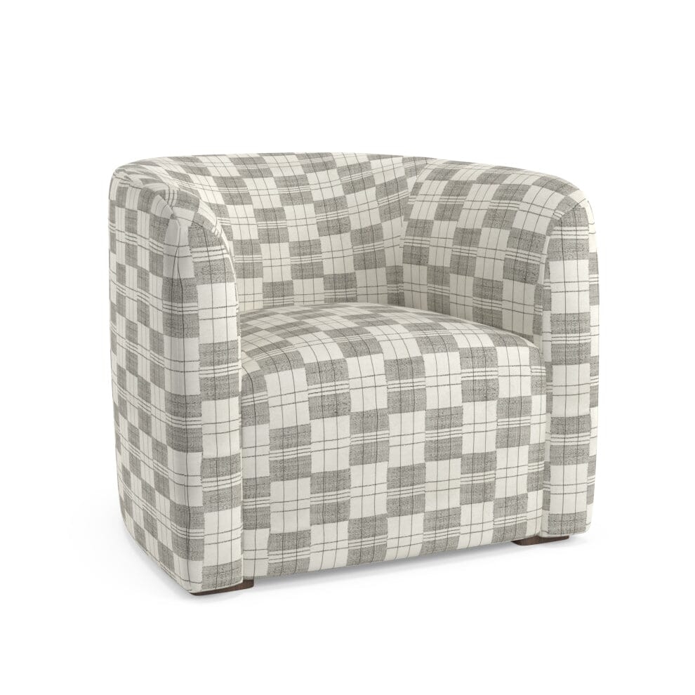 Charcoal Plaid Mossi Esther Accent Chair by St. Frank | Gray | 36"W x 34"D x 30"HSeat - Image 1