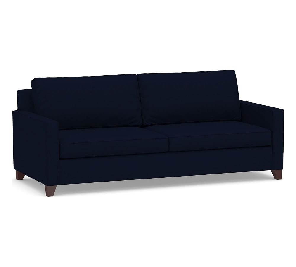 Cameron Square Arm Upholstered Deep Seat Grand Sofa 2-Seater 95", Polyester Wrapped Cushions, Performance Everydaylinen(TM) Navy - Image 0