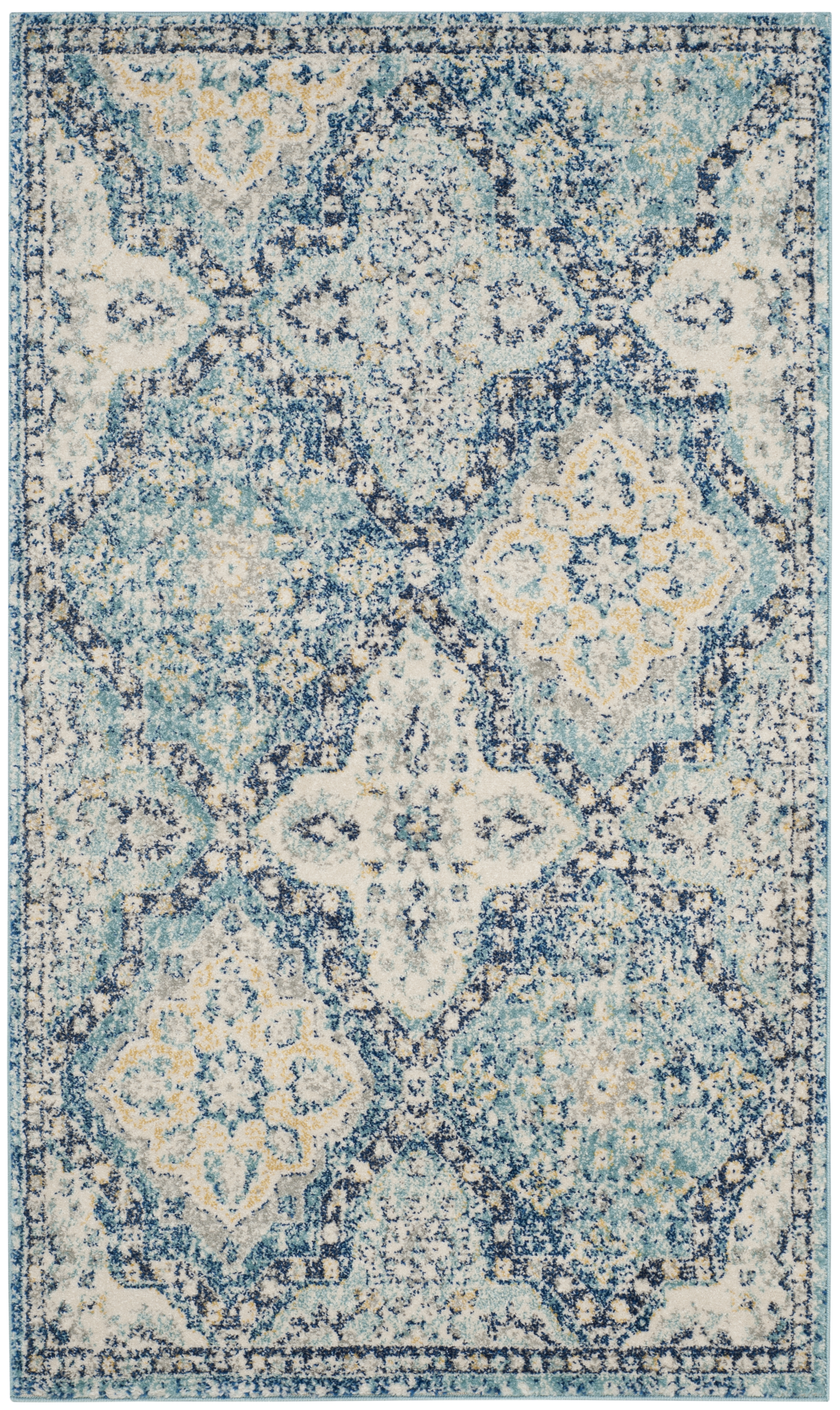 Arlo Home Woven Area Rug, EVK274C, Light Blue/Ivory,  2' 2" X 4' - Image 0