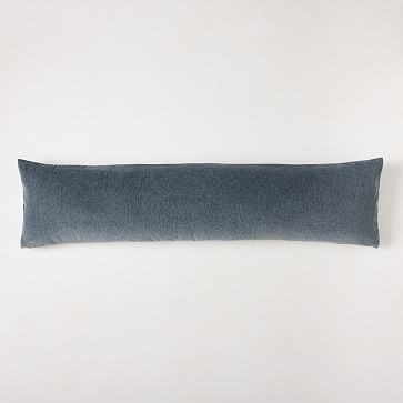 Classic Cotton Velvet Pillow Cover, 12"x46", Ocean - Image 2