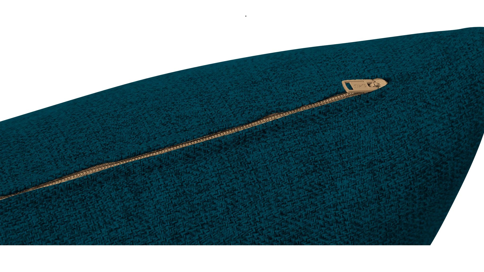 Blue Decorative Mid Century Modern Knife Edge Pillows 18 x 18 (Set of 2) - Key Largo Zenith Teal - Image 1