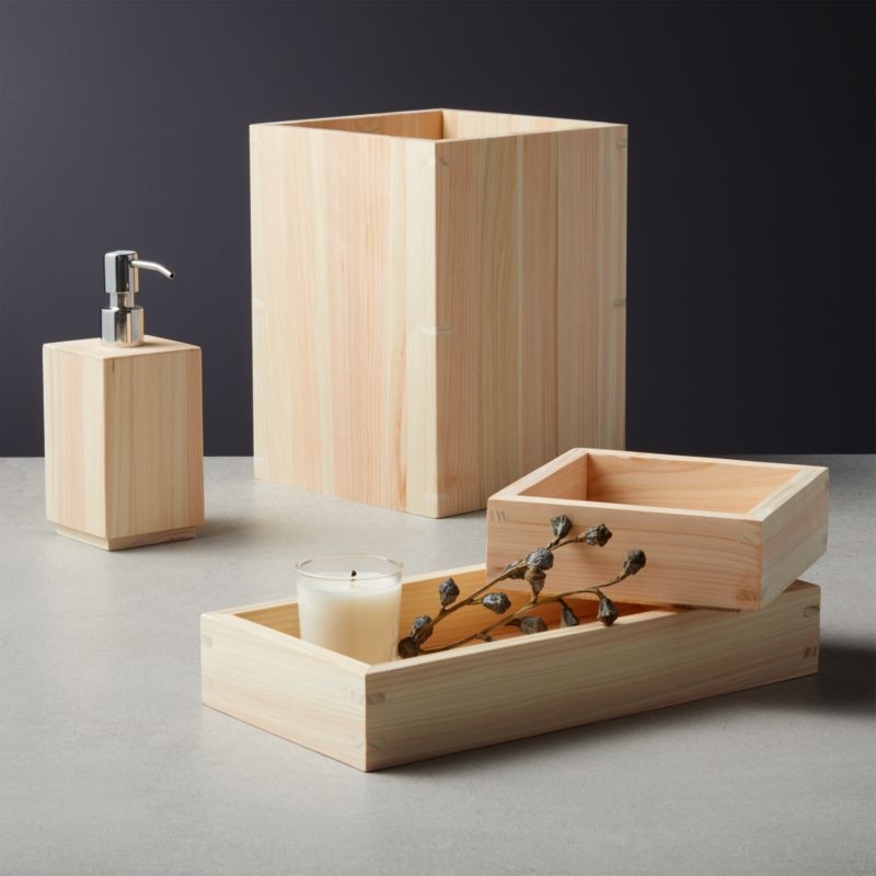 Hinoki Wood Large Stacking Box - Image 1