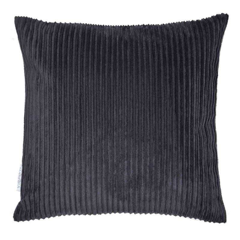 Madura Hurlington Solid Color Pillow Cover Size: 15.75" H x 15.75" W x 0.39" D, Color: Dark Gray - Image 0