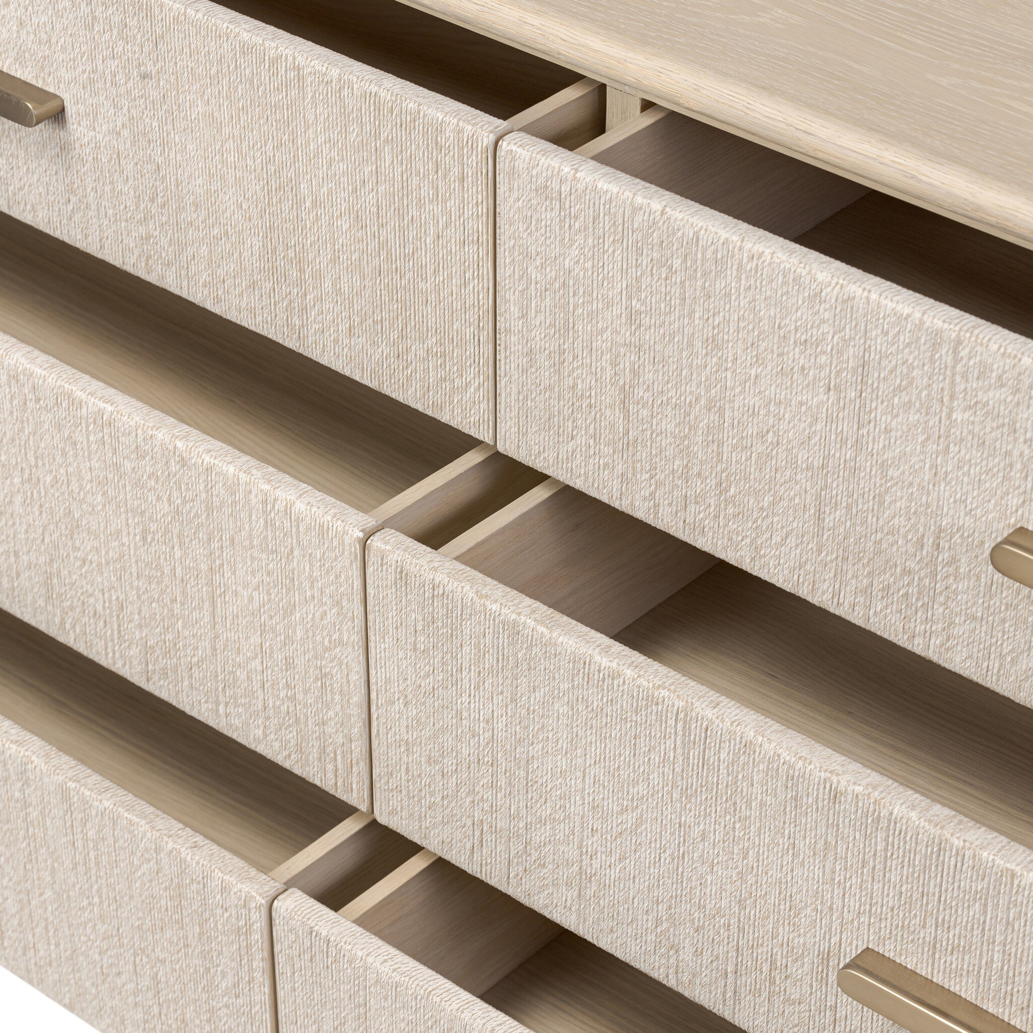 Rosenell 6 Drawer Dresser - Natural Paper Cord - Image 13