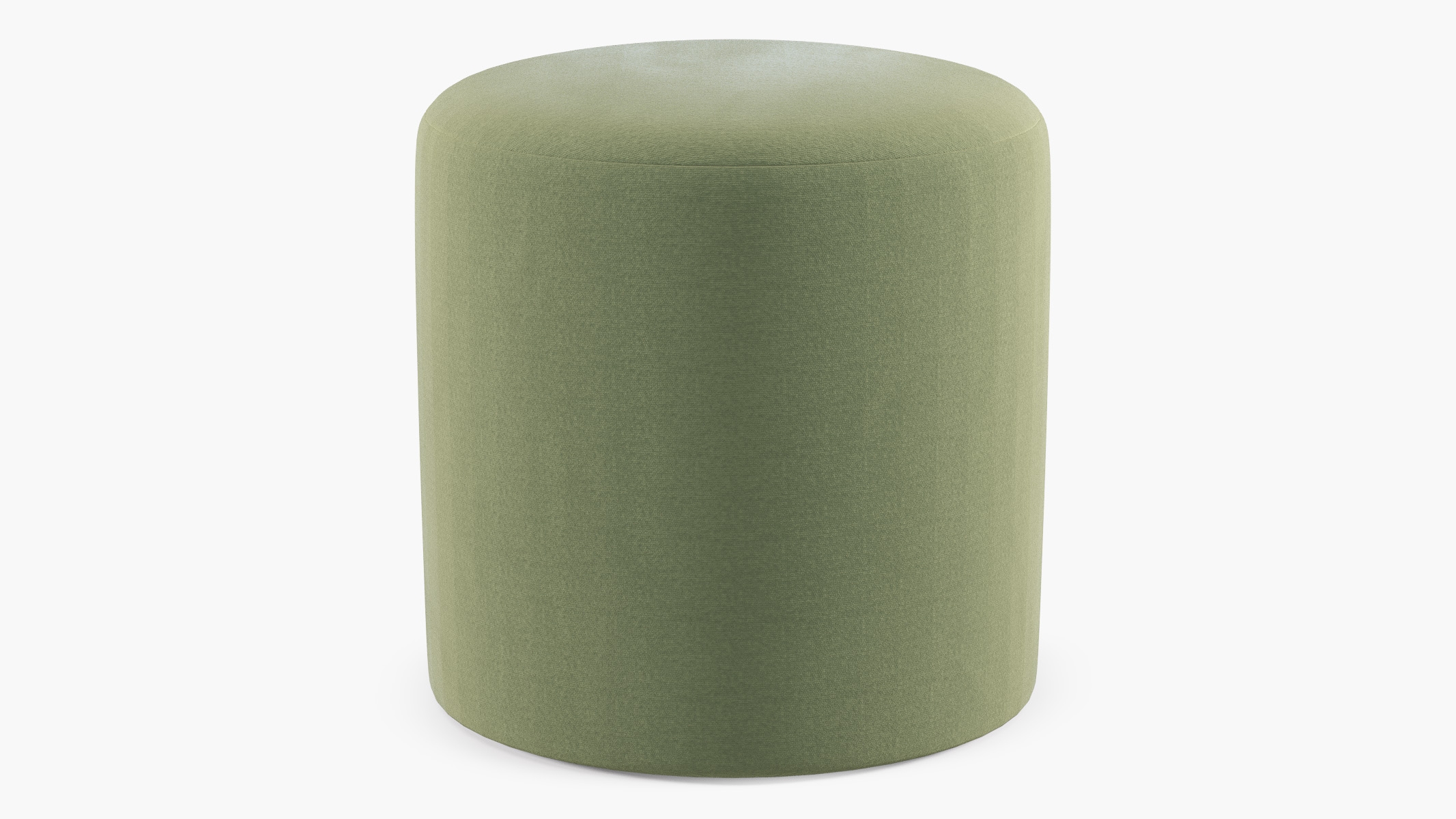 Drum Ottoman, Vert Classic Velvet - Image 0