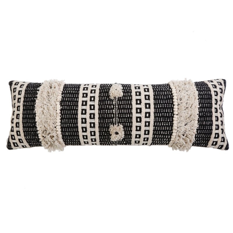 Pom Pom At Home Sawyer 100% Cotton Feathers Geometric Lumbar Pillow Cover & Insert - Image 0