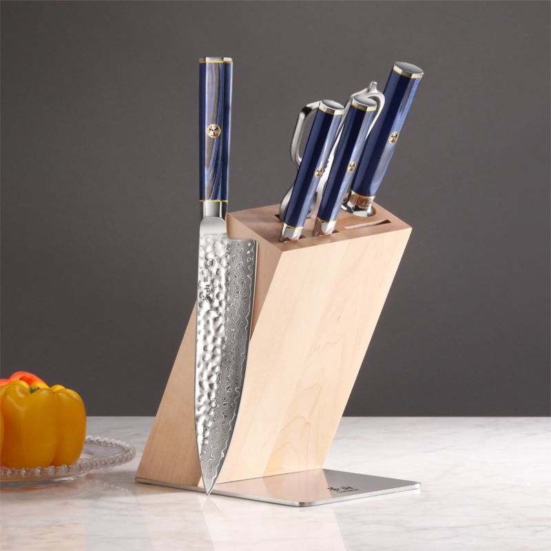 Cangshan ® Kita Blue 6-Piece HUA Knife Block Set - Image 1