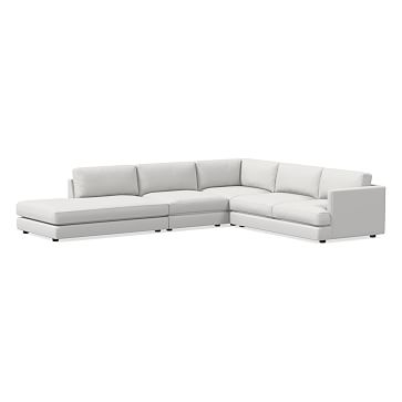 Haven Sectional Set 23: Right Arm 2.5 Seater Sofa, Corner, Single, Left Arm Bumper Chaise, Trillium, Performance Washed Canvas, White, Concealed Supports - Image 0