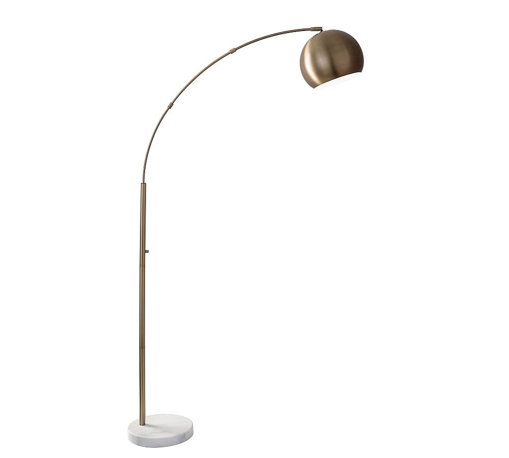 Nella Arc Sectional Floor Lamp, Brass - Image 0