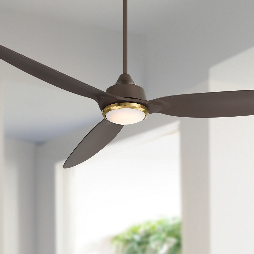 60" Casa Vieja Revere Bronze Customize LED Damp Remote Ceiling Fan - Image 0