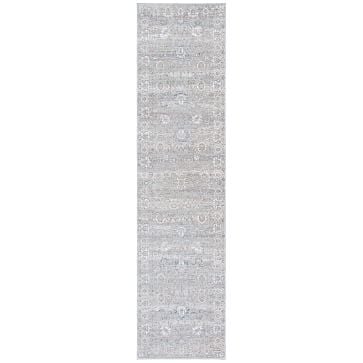 Faded Flowers Rug, 2.5x10Gray/Beige - Image 1