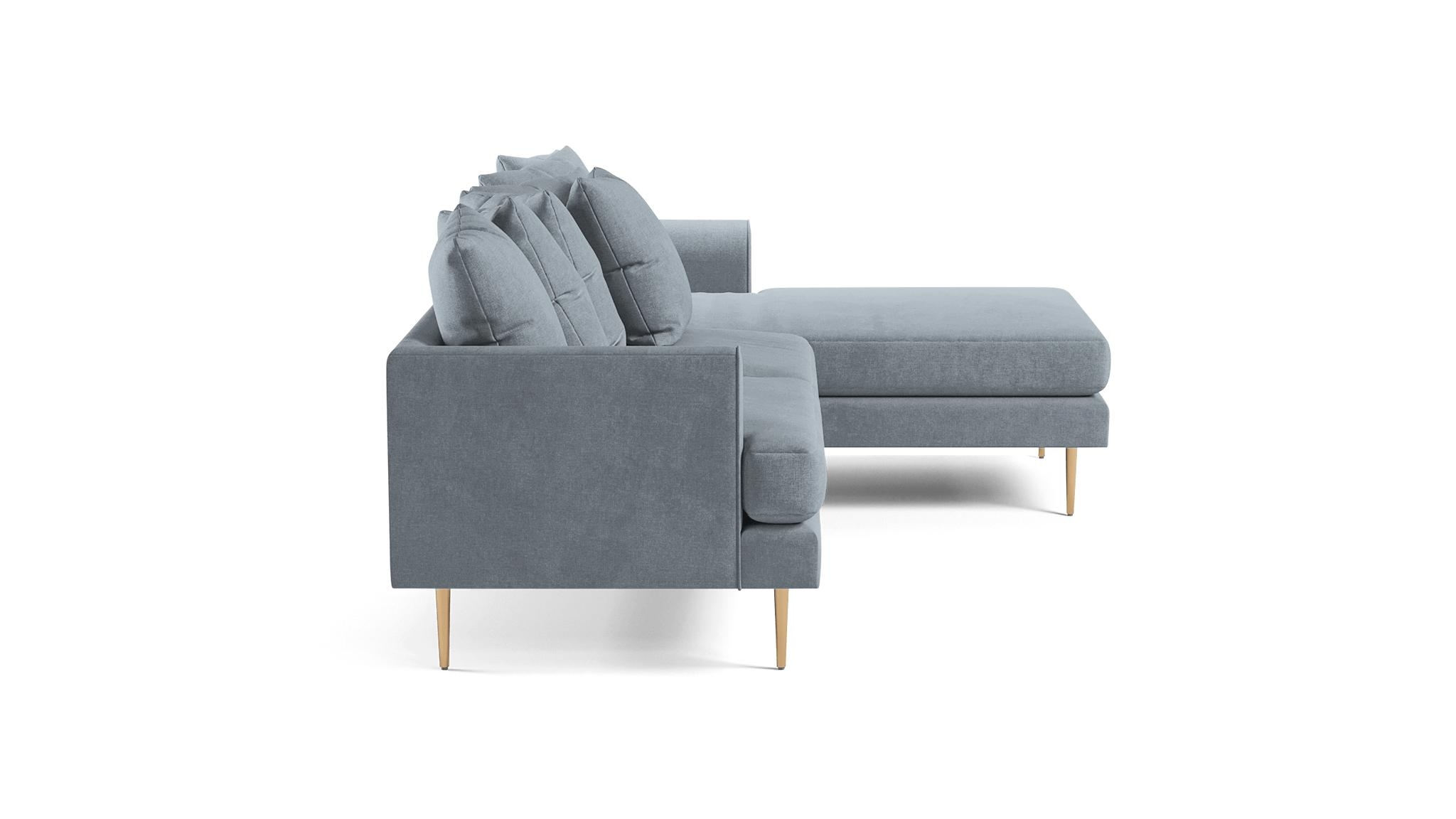 Gray Aime Mid Century Modern Sectional - Synergy Pewter - Left - Image 2