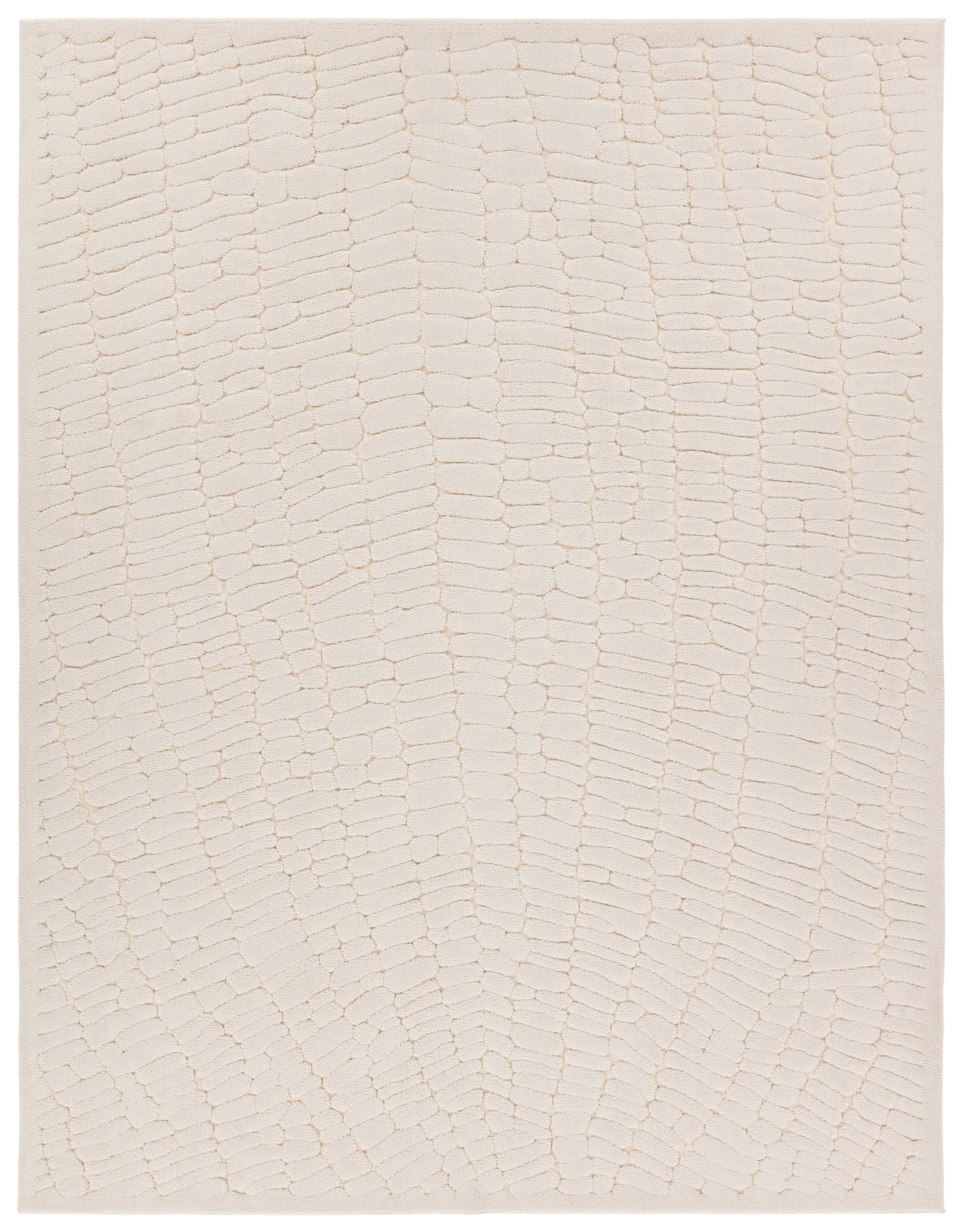 Barros Abstract Cream Area Rug (6'7"X9'6") - Image 0