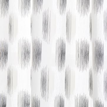 Sheer Shaded Dot Jacquard Curtain, Storm Gray, 48"x84" - Image 1