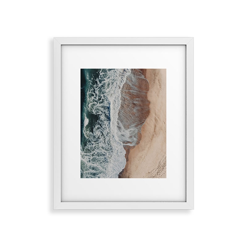 Sands Of Gold by Ingrid Beddoes - Framed Art Print Modern White 24" x 36" - Image 0
