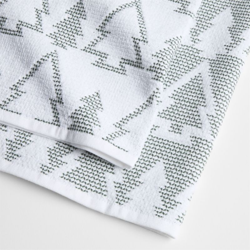 Winter Trees Textured Terry Organic Cotton Kitchen Towels, Set of 2 - Image 1