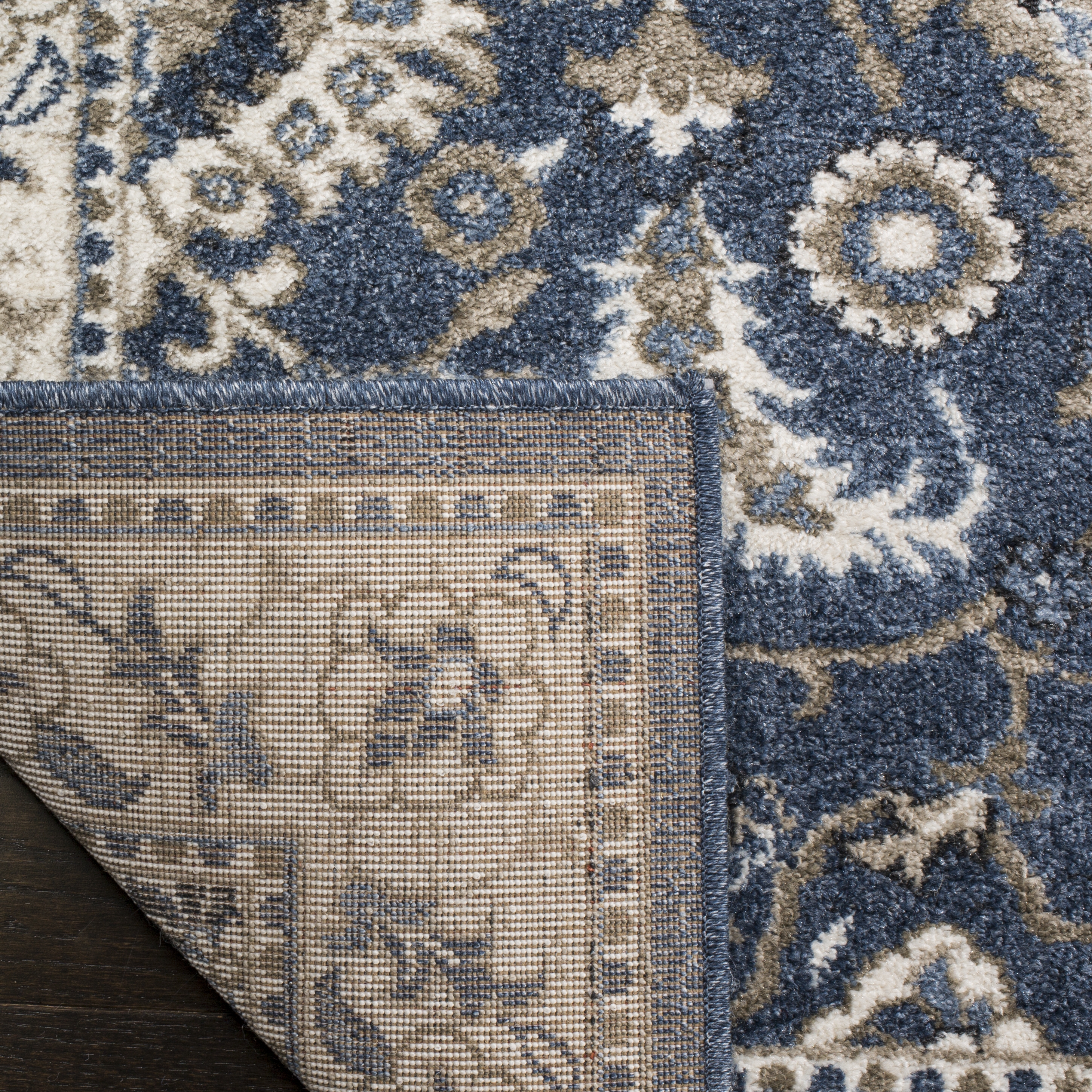 Arlo Home Woven Area Rug, CRL477D, Dark Blue,  3' X 5' - Image 3