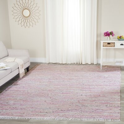 Baret Handmade Flatweave Cotton Light Pink Area Rug - Image 0