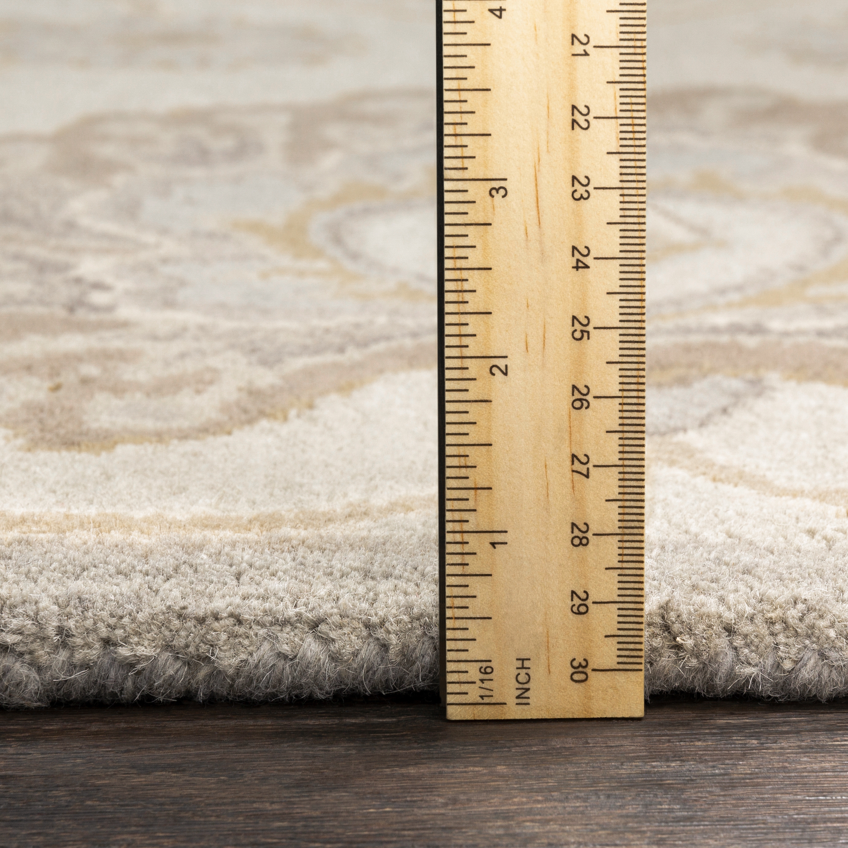 Caesar Beige Indoor 6' x 6' Handmade Rug - Image 5