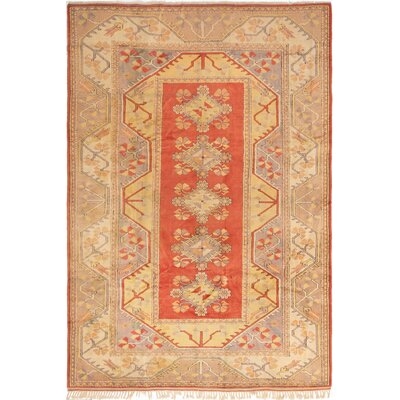 One-of-a-Kind Hales Hand-Knotted 1990s Ushak Orange/Yellow 8'5" x 12'2" Wool Area Rug - Image 0