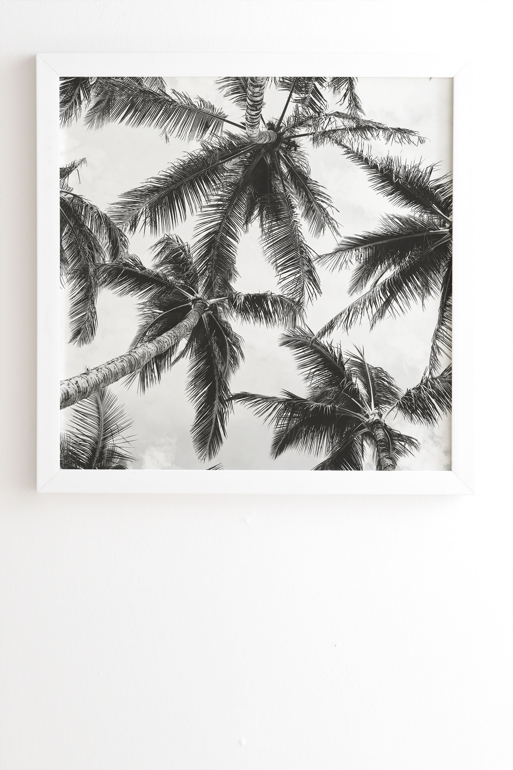 Under The Palms by Bree Madden - Framed Wall Art Basic White 8" x 9.5" - Image 1
