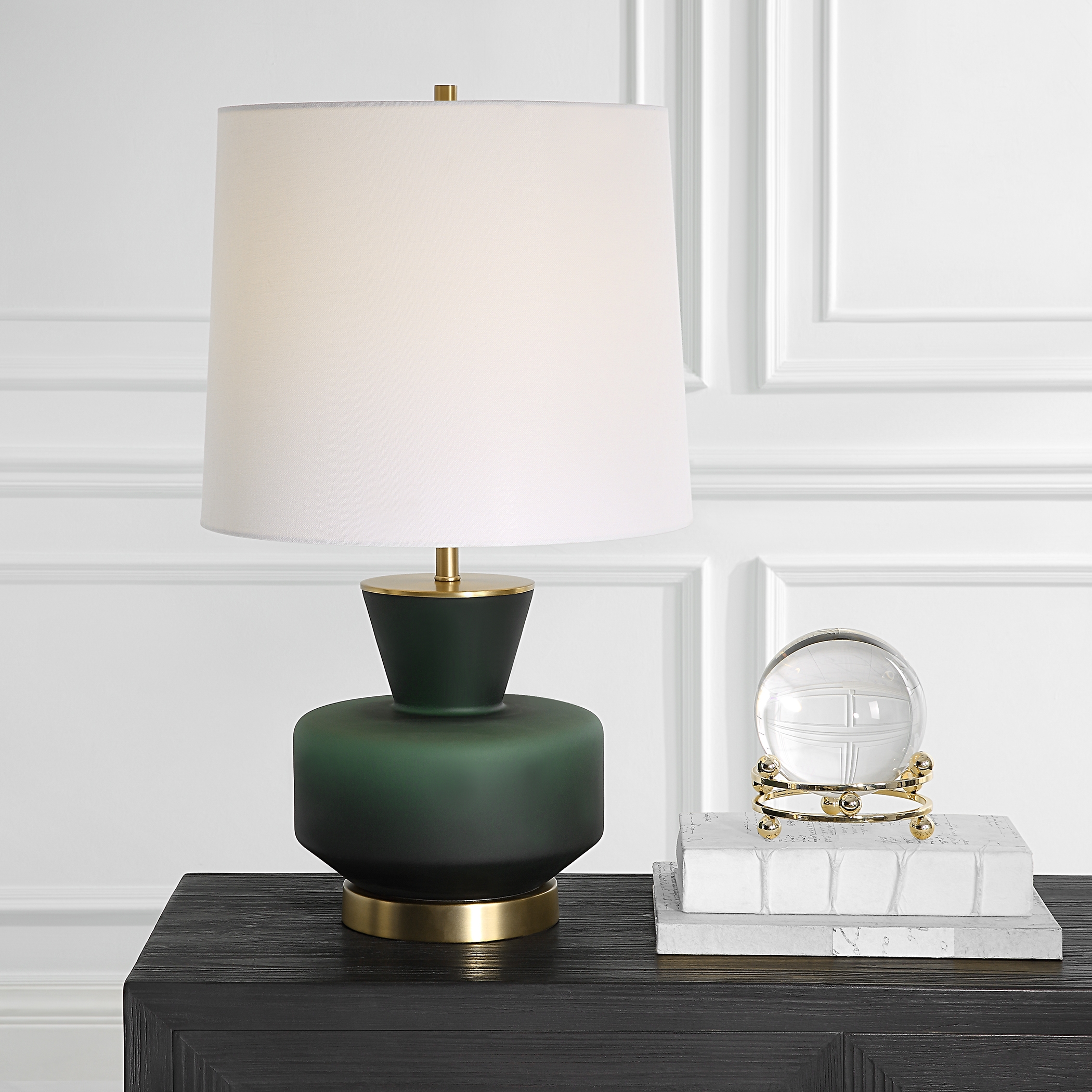 Trentino Dark Emerald Green Table Lamp - Image 2