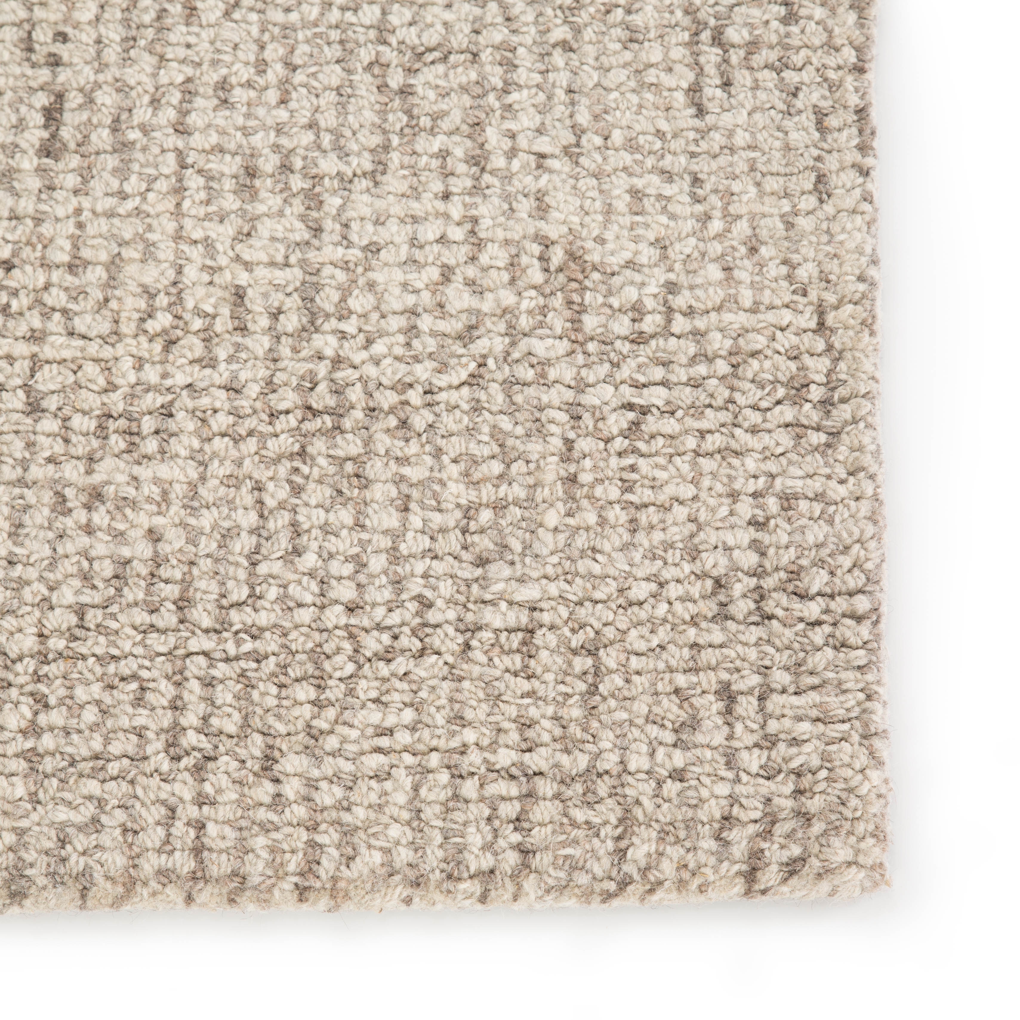 Oland Handmade Solid White/ Brown Area Rug (12'X15') - Image 3