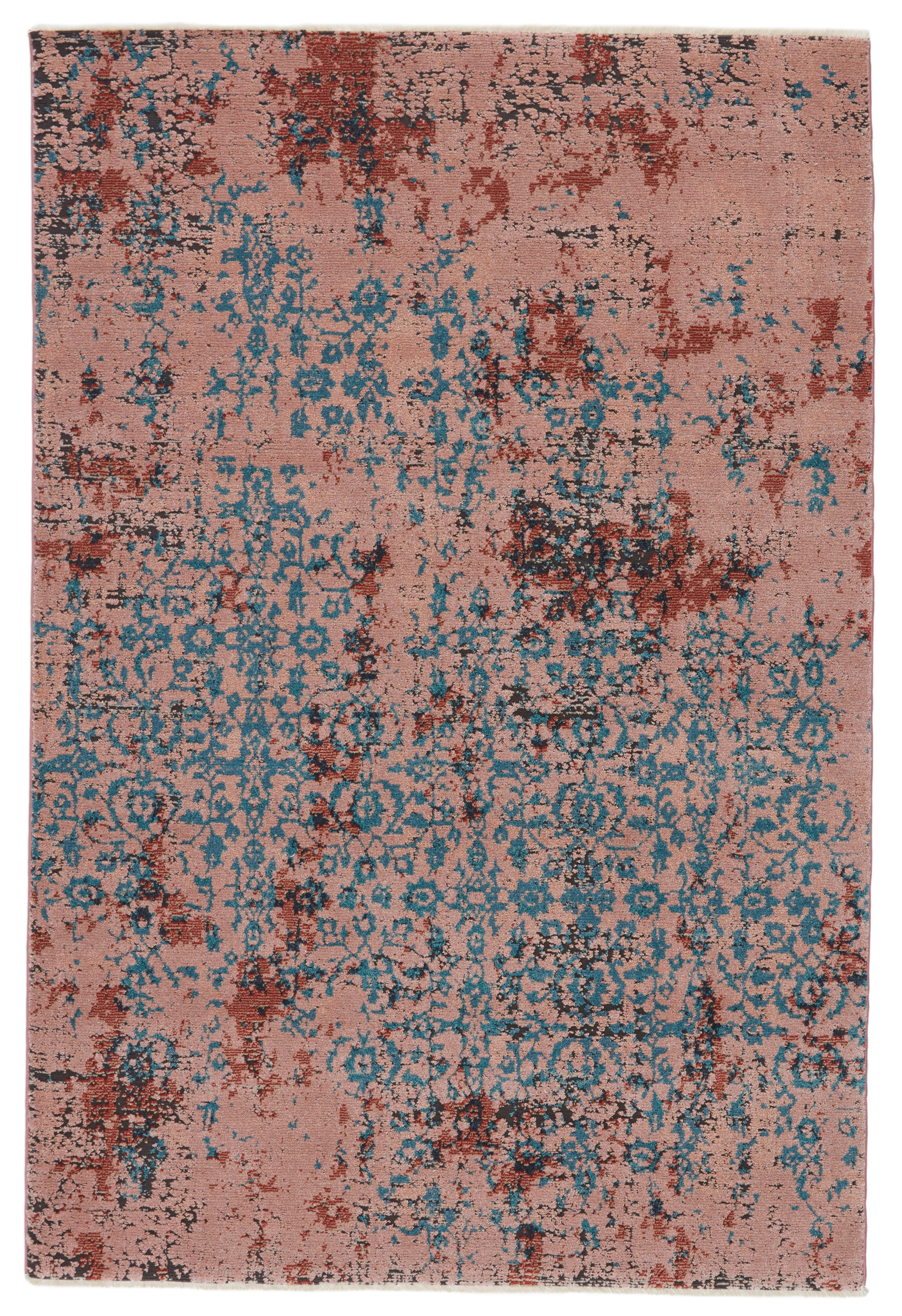 Vibe by Zea Trellis Pink/ Teal Area Rug (5'X7'6") - Image 0